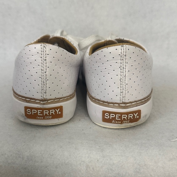 Sperry White Leather Boat Shoes - Picture 4 of 8